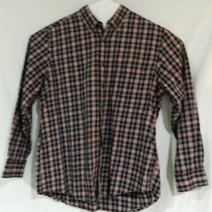Men's Club Room Black/Red/White XL  Button Shirt